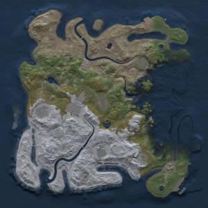 Thumbnail Rust Map: Procedural Map, Size: 4000, Seed: 1635723302, 16 Monuments