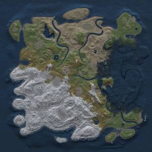 Thumbnail Rust Map: Procedural Map, Size: 4250, Seed: 939136723, 16 Monuments
