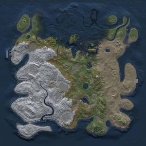 Thumbnail Rust Map: Procedural Map, Size: 4000, Seed: 54884991, 15 Monuments