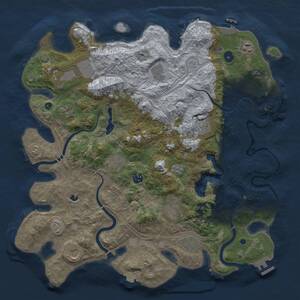 Thumbnail Rust Map: Procedural Map, Size: 4250, Seed: 888555, 17 Monuments