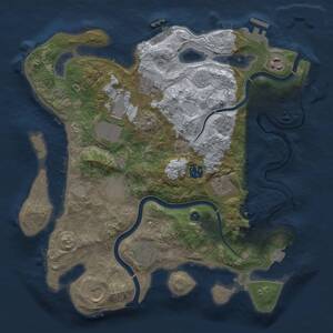 Thumbnail Rust Map: Procedural Map, Size: 3500, Seed: 4642666, 15 Monuments