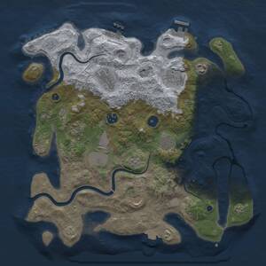 Thumbnail Rust Map: Procedural Map, Size: 3700, Seed: 578487101, 15 Monuments