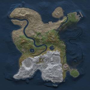 Thumbnail Rust Map: Procedural Map, Size: 3000, Seed: 2144490570, 11 Monuments