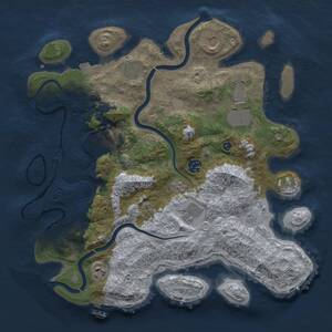 Thumbnail Rust Map: Procedural Map, Size: 3750, Seed: 811978921, 13 Monuments