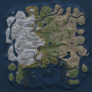 Thumbnail Rust Map: Procedural Map, Size: 4500, Seed: 186677597, 16 Monuments