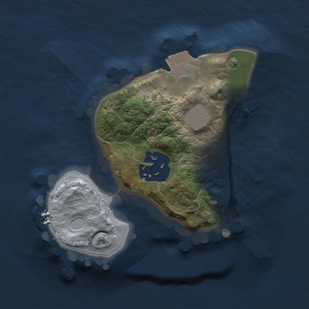 Rust Map: Procedural Map, Size: 1500, Seed: 425198, 2 Monuments