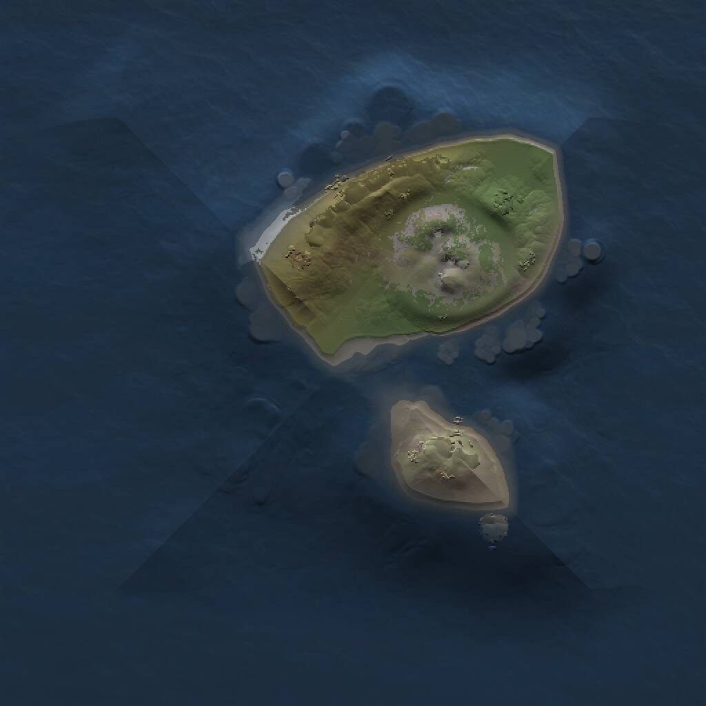 Rust Map: Procedural Map, Size: 1000, Seed: 1224, 1 Monuments