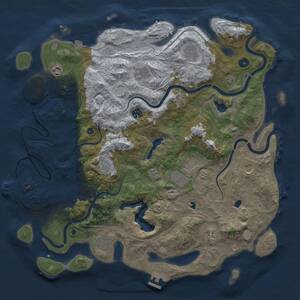 Thumbnail Rust Map: Procedural Map, Size: 4500, Seed: 20260227, 16 Monuments