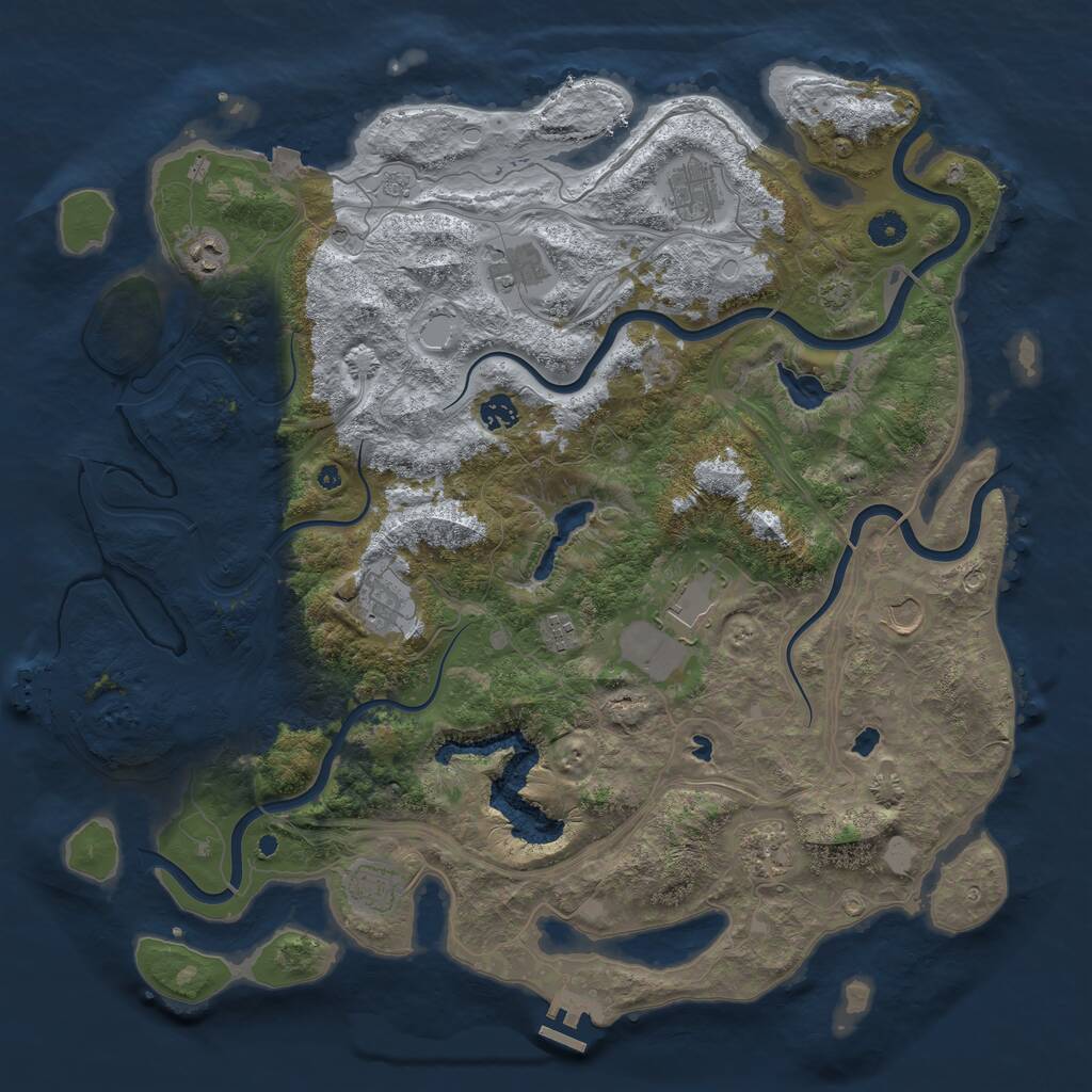 Rust Map: Procedural Map, Size: 4500, Seed: 20260227, 16 Monuments