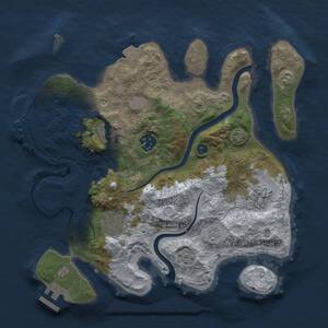 Thumbnail Rust Map: Procedural Map, Size: 3000, Seed: 1635956249, 11 Monuments