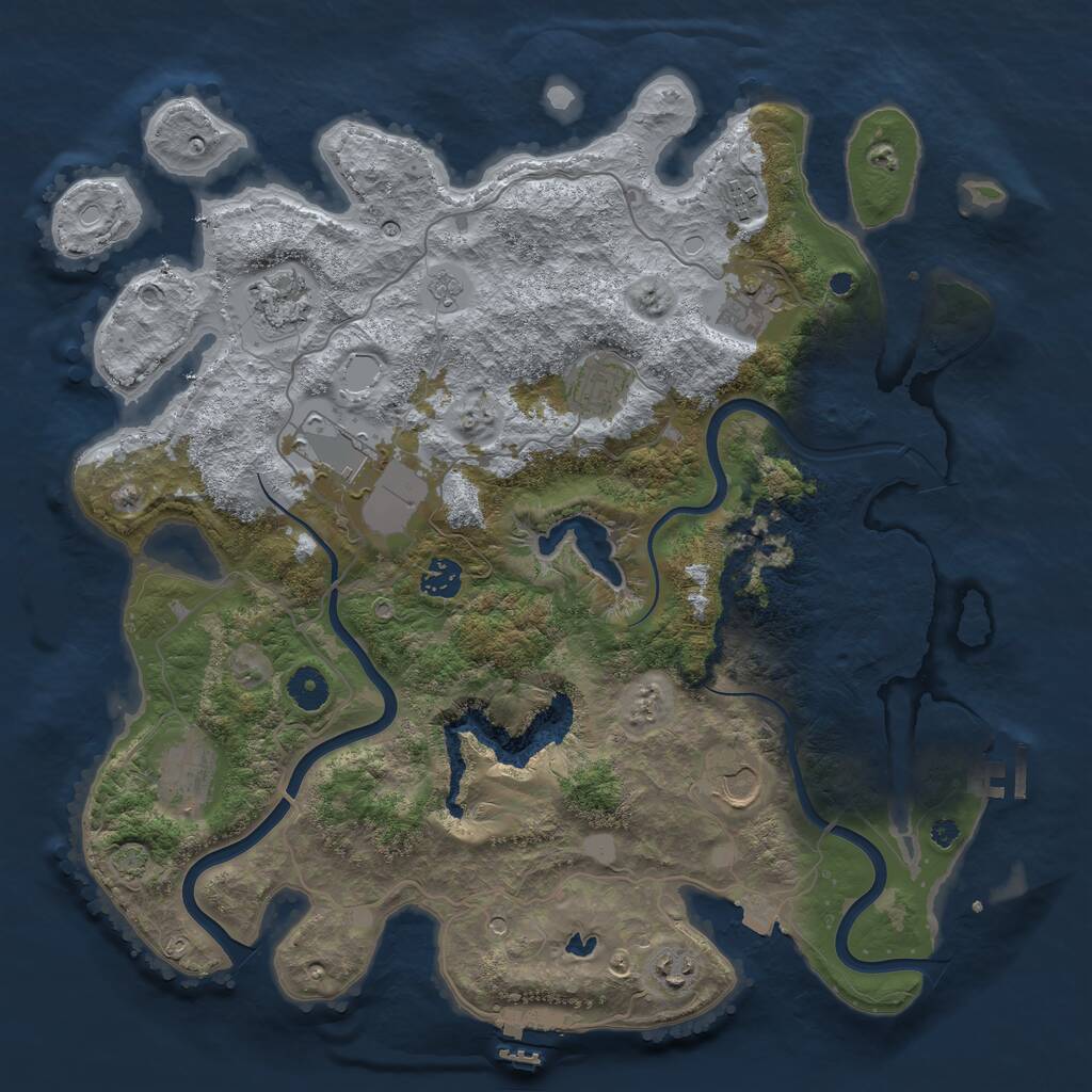 Rust Map: Procedural Map, Size: 4000, Seed: 1654556928, 15 Monuments