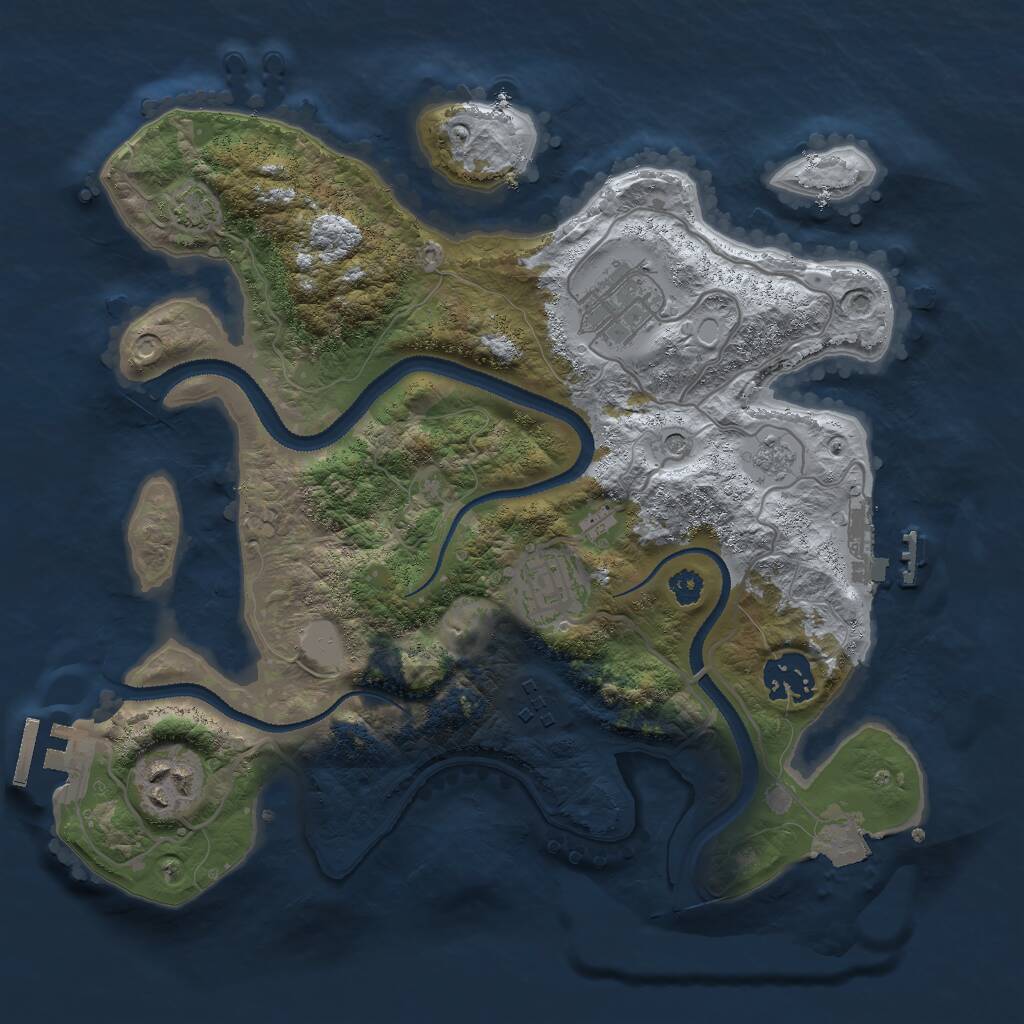 Rust Map: Procedural Map, Size: 3000, Seed: 569420, 11 Monuments