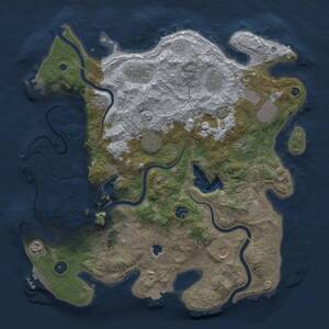 Thumbnail Rust Map: Procedural Map, Size: 4000, Seed: 133948799, 16 Monuments