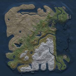 Thumbnail Rust Map: Procedural Map, Size: 4500, Seed: 1651713243, 17 Monuments