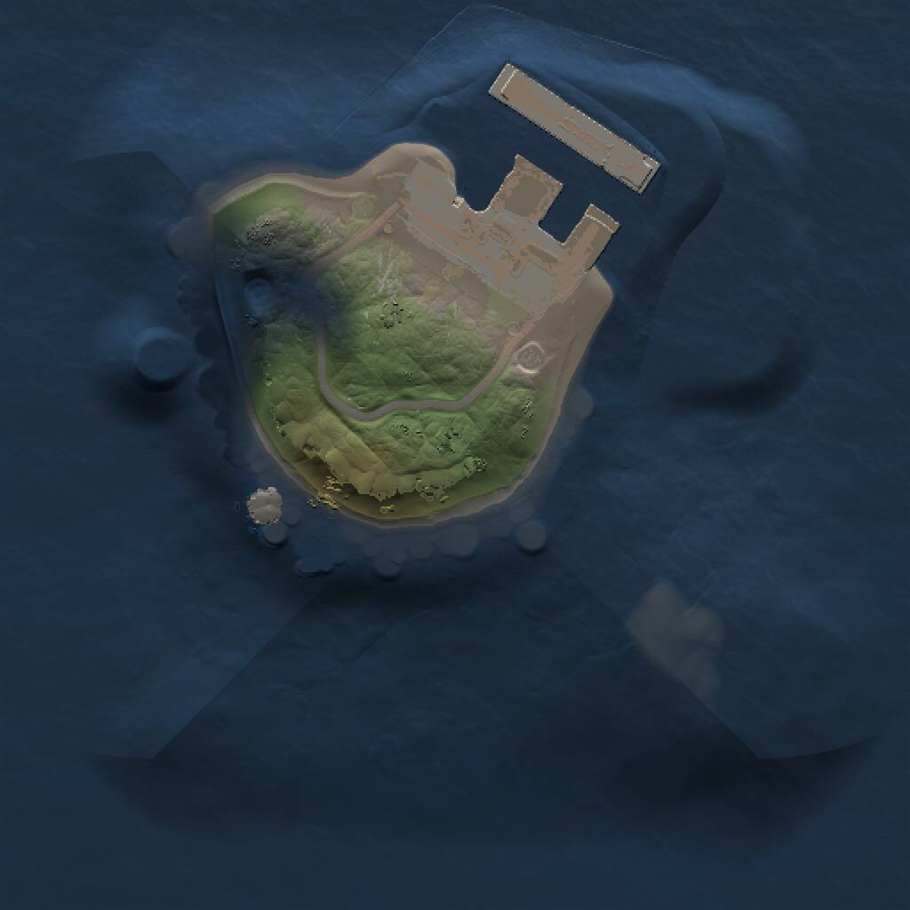 Rust Map: Procedural Map, Size: 1000, Seed: 58531, 2 Monuments