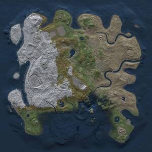 Thumbnail Rust Map: Procedural Map, Size: 4000, Seed: 988187960, 15 Monuments