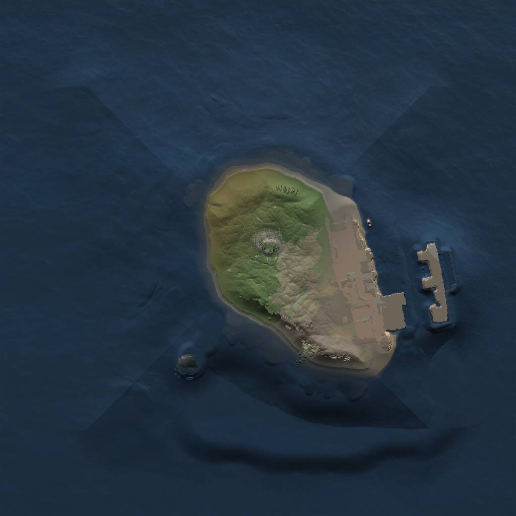 Rust Map: Procedural Map, Size: 1000, Seed: 1447136494, 2 Monuments