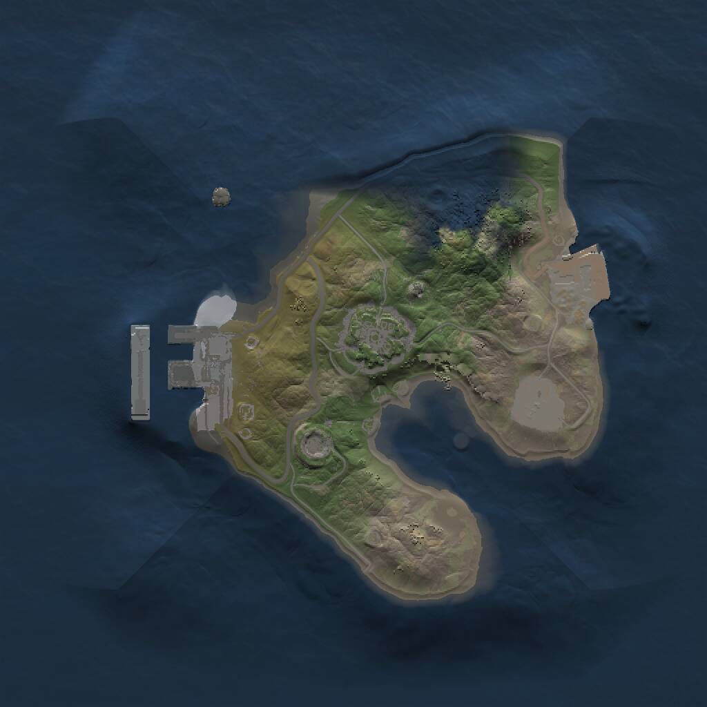 Rust Map: Procedural Map, Size: 1500, Seed: 1691713429, 3 Monuments