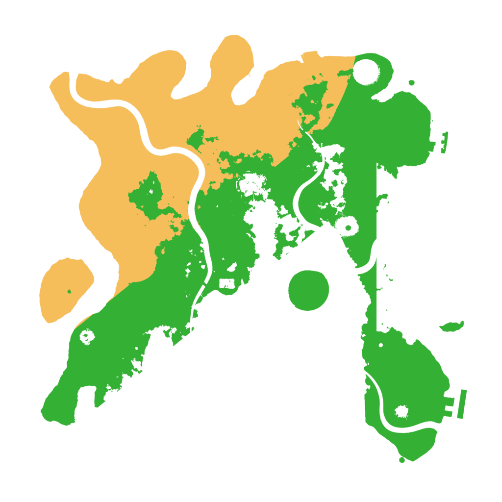 Biome Rust Map: Procedural Map, Size: 3500, Seed: 485837724