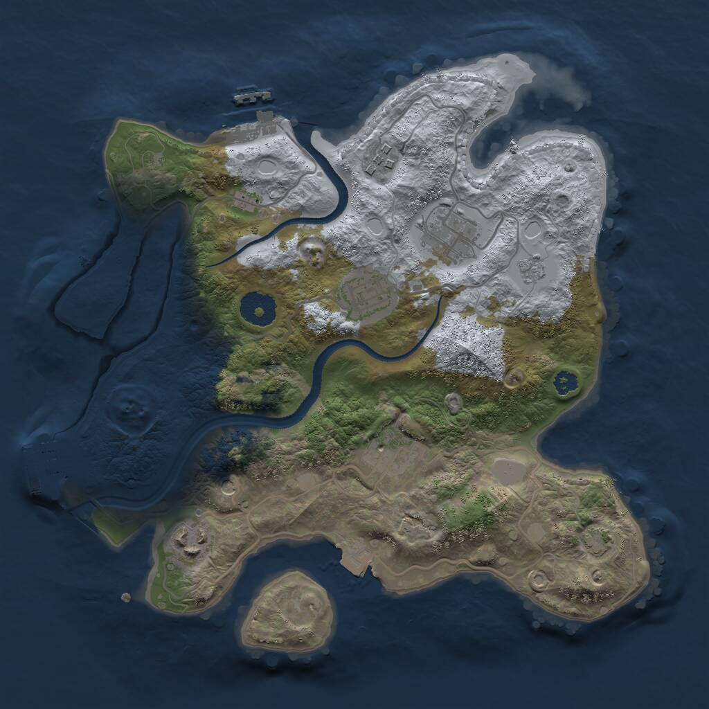 Rust Map: Procedural Map, Size: 3000, Seed: 91951, 11 Monuments