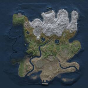 Thumbnail Rust Map: Procedural Map, Size: 3000, Seed: 5286341, 11 Monuments