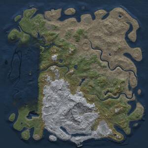 Thumbnail Rust Map: Procedural Map, Size: 6000, Seed: 866984350, 17 Monuments