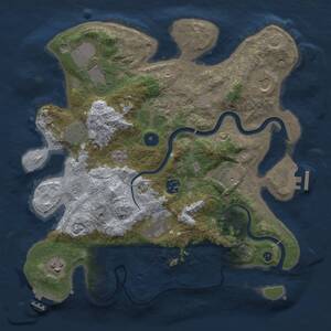 Thumbnail Rust Map: Procedural Map, Size: 3500, Seed: 537080702, 15 Monuments