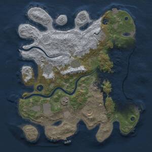 Thumbnail Rust Map: Procedural Map, Size: 3650, Seed: 1651730267, 15 Monuments