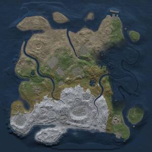Thumbnail Rust Map: Procedural Map, Size: 3500, Seed: 2095692, 15 Monuments