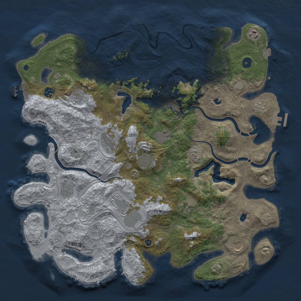 Rust Map: Procedural Map, Size: 4500, Seed: 1757005348, 17 Monuments