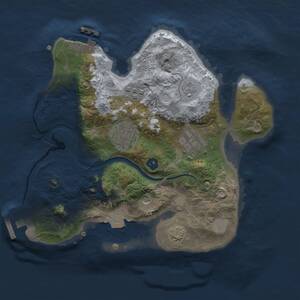 Thumbnail Rust Map: Procedural Map, Size: 2500, Seed: 2025802775, 9 Monuments