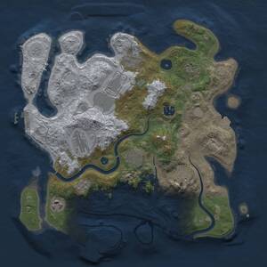 Thumbnail Rust Map: Procedural Map, Size: 3500, Seed: 328028695, 15 Monuments