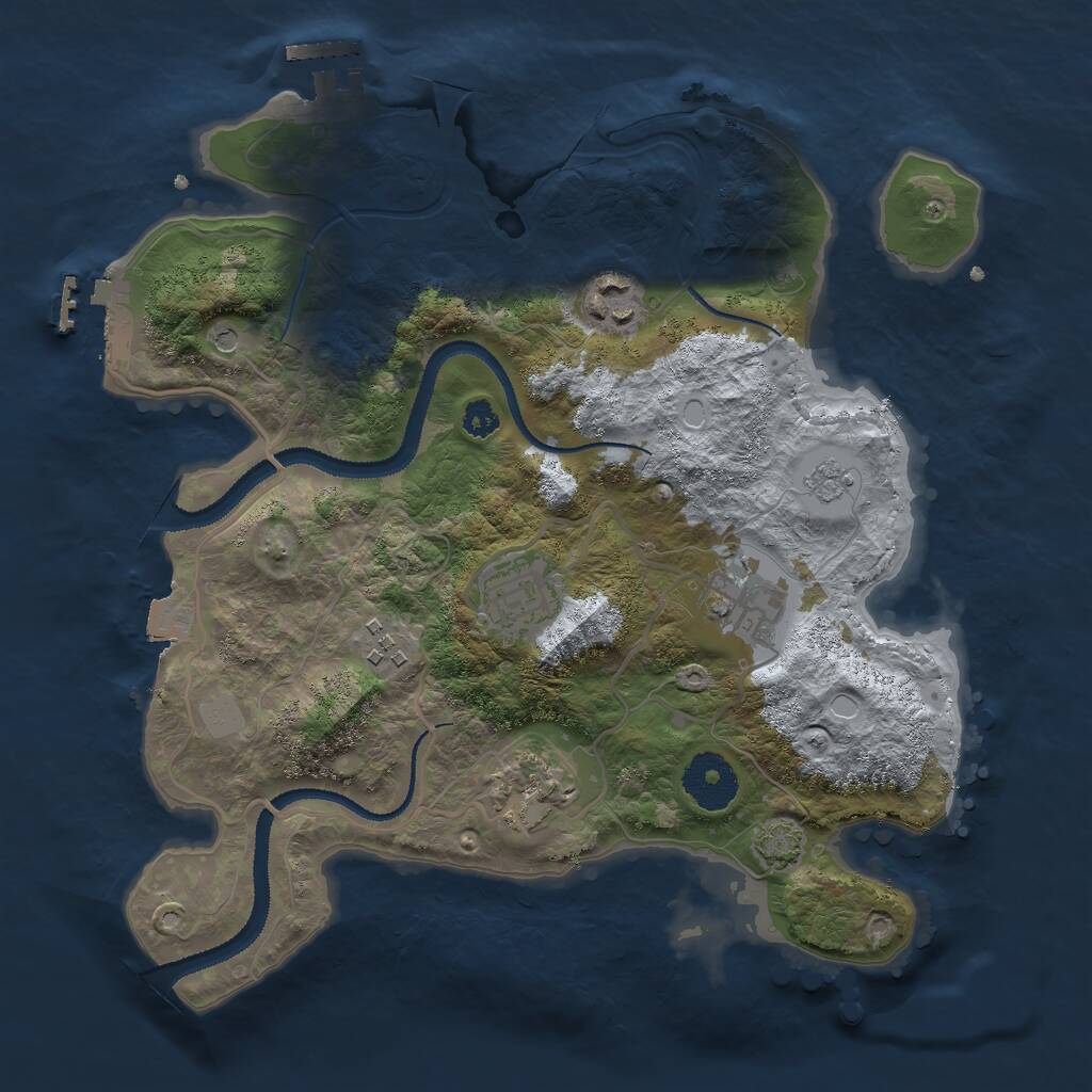 Rust Map: Procedural Map, Size: 3000, Seed: 1756947231, 11 Monuments