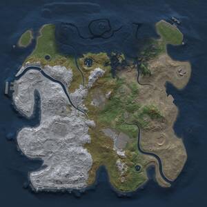 Thumbnail Rust Map: Procedural Map, Size: 3500, Seed: 829037940, 13 Monuments