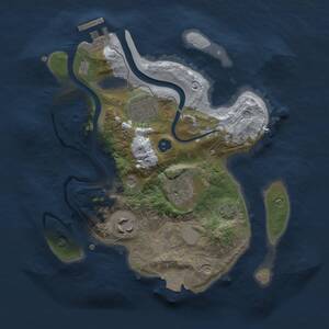 Thumbnail Rust Map: Procedural Map, Size: 2500, Seed: 2094240255, 7 Monuments