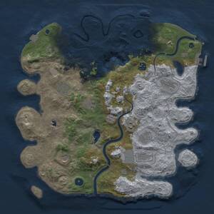 Thumbnail Rust Map: Procedural Map, Size: 4000, Seed: 1854270771, 15 Monuments