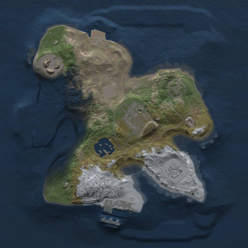 Rust Map: Procedural Map, Size: 2000, Seed: 223569151, 8 Monuments