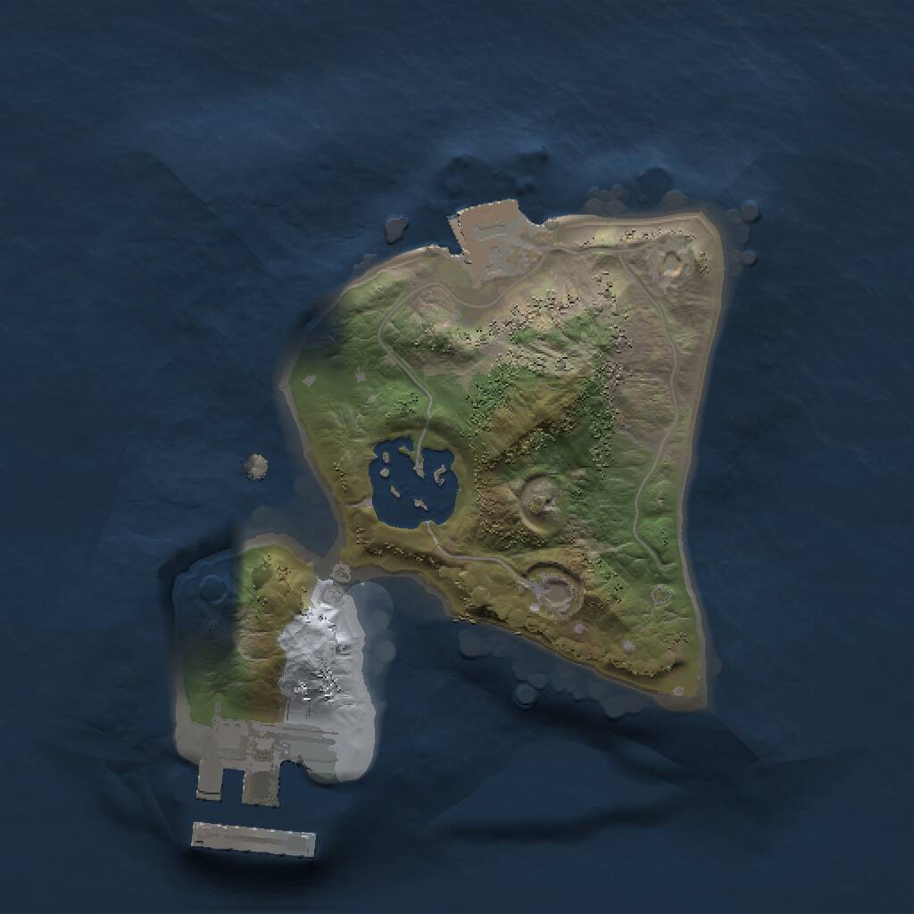 Rust Map: Procedural Map, Size: 1500, Seed: 3221321, 3 Monuments