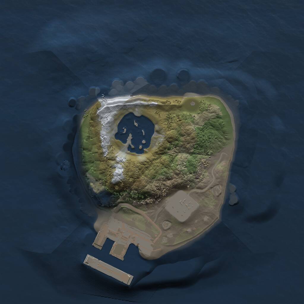 Rust Map: Procedural Map, Size: 1200, Seed: 32542345, 3 Monuments