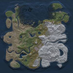 Thumbnail Rust Map: Procedural Map, Size: 4250, Seed: 15315, 17 Monuments