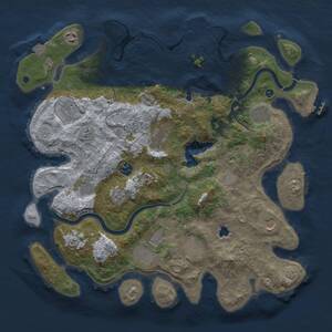 Thumbnail Rust Map: Procedural Map, Size: 4000, Seed: 464801173, 16 Monuments
