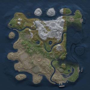 Thumbnail Rust Map: Procedural Map, Size: 3500, Seed: 20837, 14 Monuments