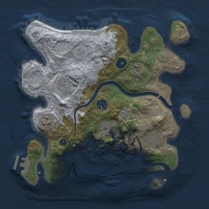 Thumbnail Rust Map: Procedural Map, Size: 3000, Seed: 73344, 13 Monuments