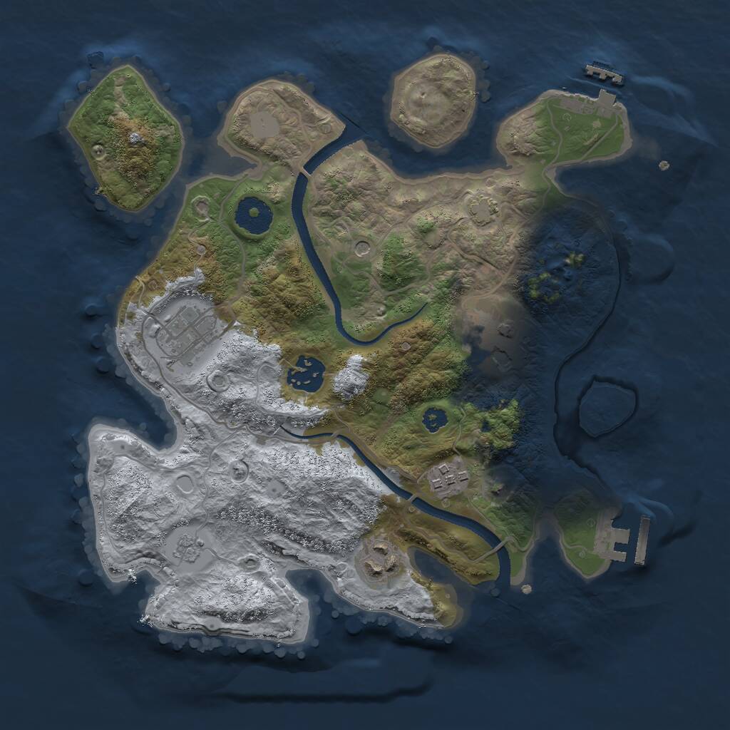 Rust Map: Procedural Map, Size: 3000, Seed: 8210934, 11 Monuments