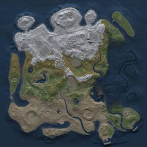 Thumbnail Rust Map: Procedural Map, Size: 4000, Seed: 1194465115, 15 Monuments