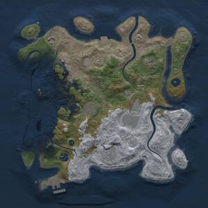 Thumbnail Rust Map: Procedural Map, Size: 3500, Seed: 193438530, 13 Monuments