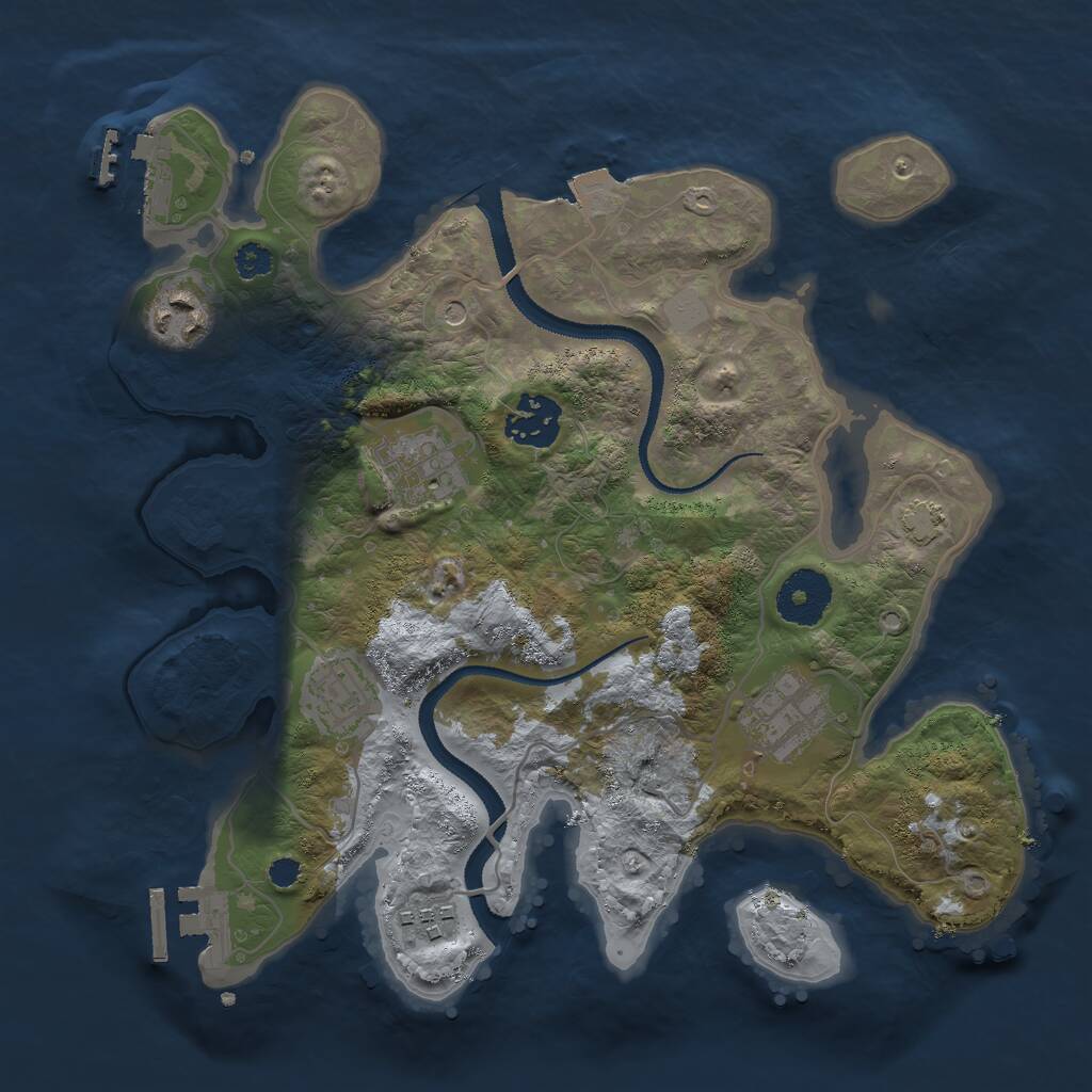 Rust Map: Procedural Map, Size: 3000, Seed: 8178, 11 Monuments