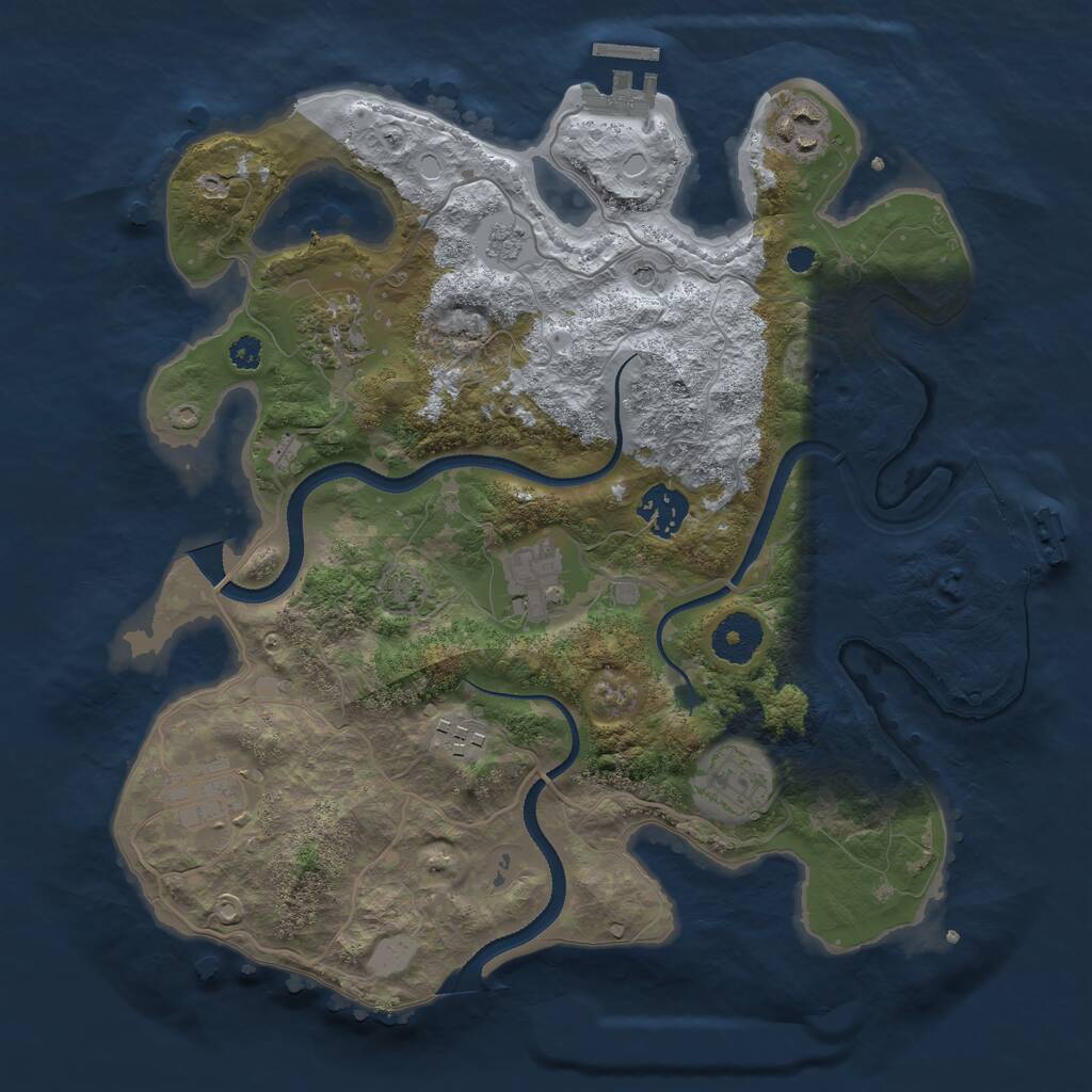 Rust Map: Procedural Map, Size: 3300, Seed: 19901922, 13 Monuments