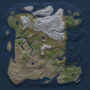 Thumbnail Rust Map: Procedural Map, Size: 4000, Seed: 274423566, 16 Monuments