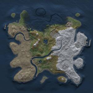 Thumbnail Rust Map: Procedural Map, Size: 3000, Seed: 1337228, 11 Monuments